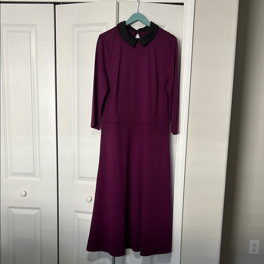Elegant Purple Women's Dress, Girl with Curves! Size LT, NWT